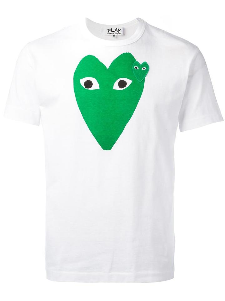 Comme Des Garçons Play - Logo Print T-shirt - Men - Cotton - M, White, Cotton