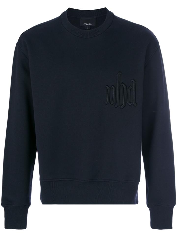 3.1 Phillip Lim Logo Embossed Sweatshirt - Blue