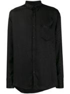Christian Pellizzari Long-sleeved Leopard Print Shirt - Black