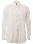 Uma Wang Pleated Shirt, Men's, Size: Large, White, Cotton/spandex/elastane