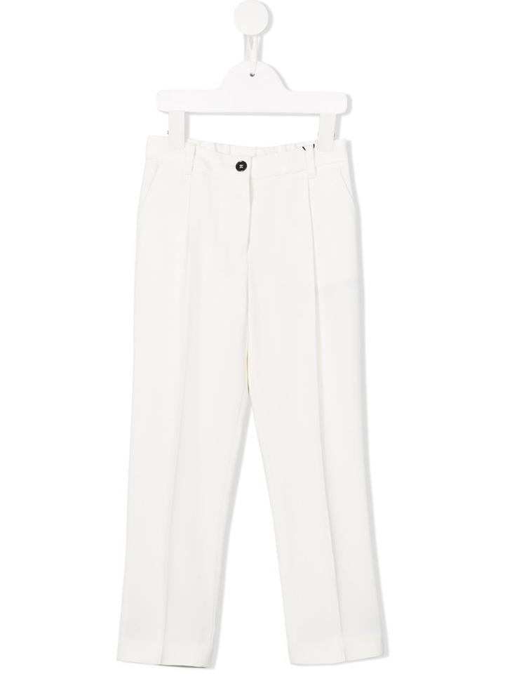 Dolce & Gabbana Kids Tailored Trousers, Girl's, Size: 10 Yrs, White