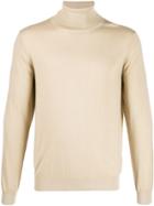 Laneus Roll-neck Fine Knit Jumper - Neutrals