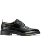 Thom Browne Classic Longwing Brogue In Patent Leather - Black