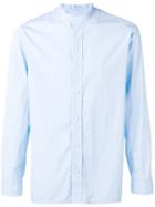 Salvatore Piccolo Striped Mandarin Collar Shirt - Blue