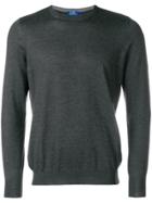 Barba Knit Crew Neck Sweater - Grey