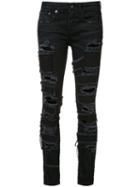 R13 - Alison Patch Skinny Jeans - Women - Cotton/elastodiene - 27, Black, Cotton/elastodiene