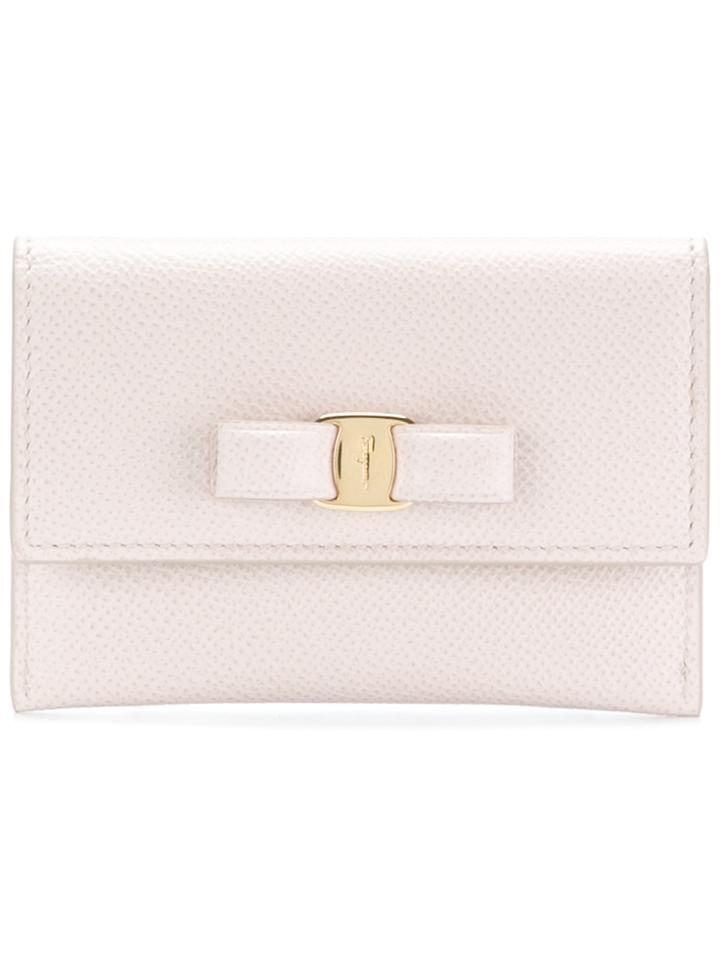Salvatore Ferragamo Foldover Vara Wallet - Pink & Purple