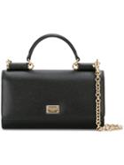 Dolce & Gabbana Mini 'von' Wallet Crossbody Bag, Women's, Black, Calf Leather