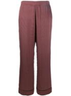 Asceno Dotted Silk Pajama Bottoms - Red