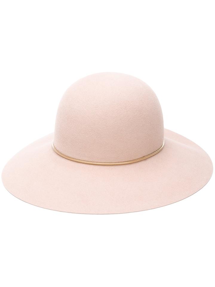 Lanvin Logo Capeline Hat - Nude & Neutrals
