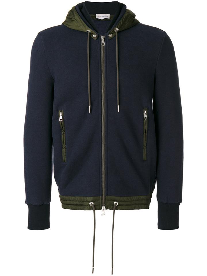 Moncler Contrast Trim Hoodie - Blue