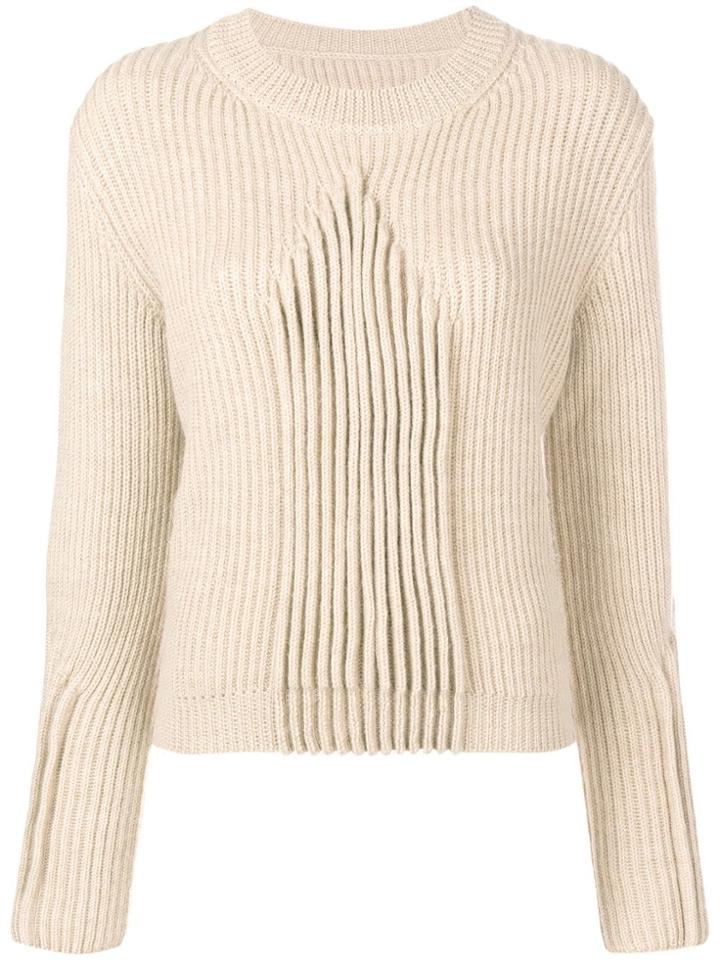 Maison Margiela Ribbed Jumper - Nude & Neutrals
