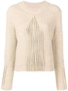 Maison Margiela Ribbed Jumper - Nude & Neutrals