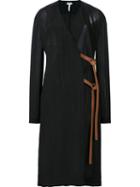 Loewe Side Tie Wrap Dress, Women's, Size: 36, Black, Viscose
