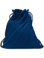 Pleats Please By Issey Miyake Textured Drawstring Bag - Blue