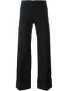 Maison Margiela Wide Leg Utility Trousers, Men's, Size: 50, Black, Cotton/linen/flax/virgin Wool