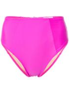 Fleur Du Mal High Waist Bikini Bottom - Pink & Purple