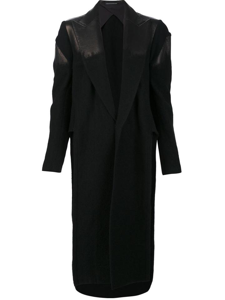 Yohji Yamamoto Oversized Shoulder Pads Coat - Black