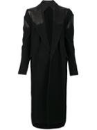 Yohji Yamamoto Oversized Shoulder Pads Coat - Black