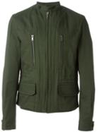 Haider Ackermann Tab Neck Pocket Detail Zip Up Military Jacket