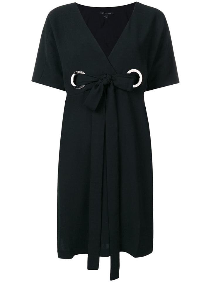 Armani Exchange Black Wrap Dress