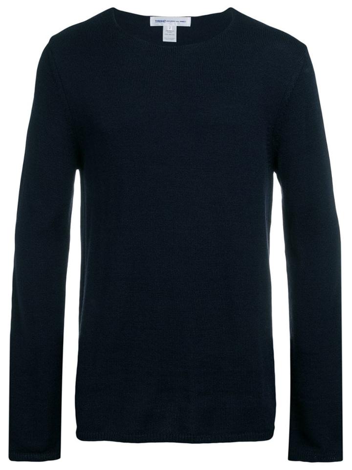 Comme Des Garçons Shirt Offset-silhouette Jumper - Blue