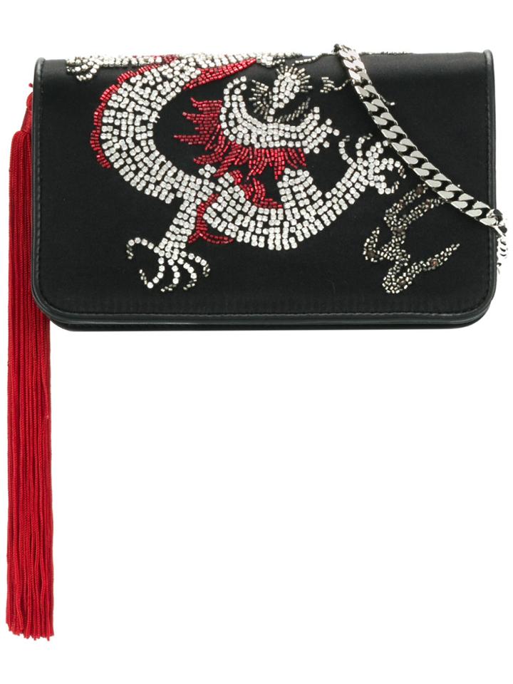 Les Petits Joueurs Embellished Clutch - Black