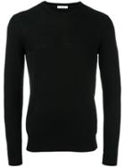 Paolo Pecora Round Neck Jumper, Men's, Size: Small, Black, Virgin Wool/polyamide