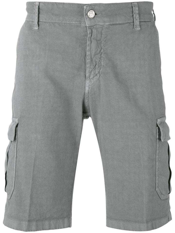 Entre Amis - Cargo Shorts - Men - Cotton/linen/flax - 36, Grey, Cotton/linen/flax