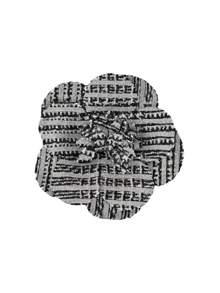 Ermanno Scervino Two Tone Floral Brooch - Grey