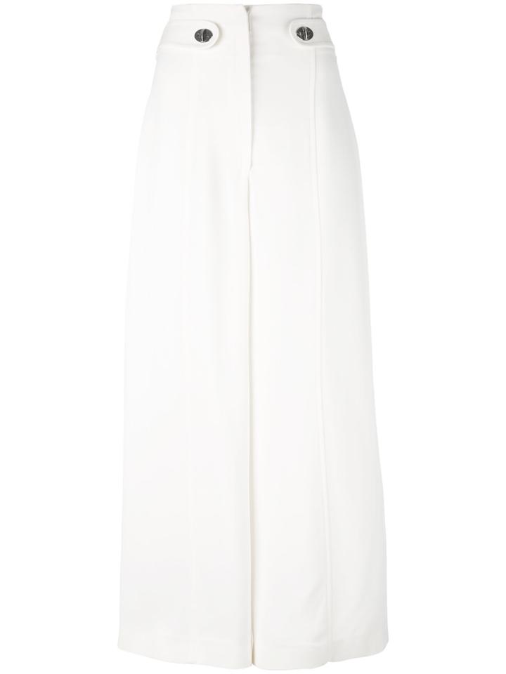 Proenza Schouler Cropped Wide Leg Trousers - White