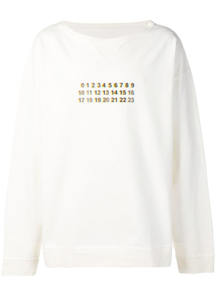 Maison Margiela Number Print Sweatshirt - Neutrals