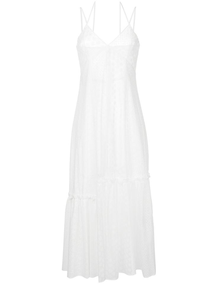 Le Ciel Bleu Gathered Detail Lace Dress - White