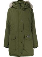 Canada Goose Fur Trimmed Parka, Women's, Size: Large, Green, Polyester/nylon/coyote Fur