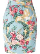 Moschino Vintage Print Pencil Skirt