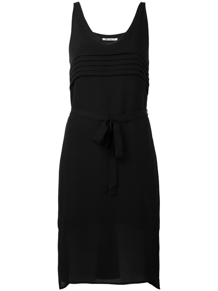 T By Alexander Wang - V-neck Tunic Dress - Women - Silk/polyester - 2, Women's, Black, Silk/polyester