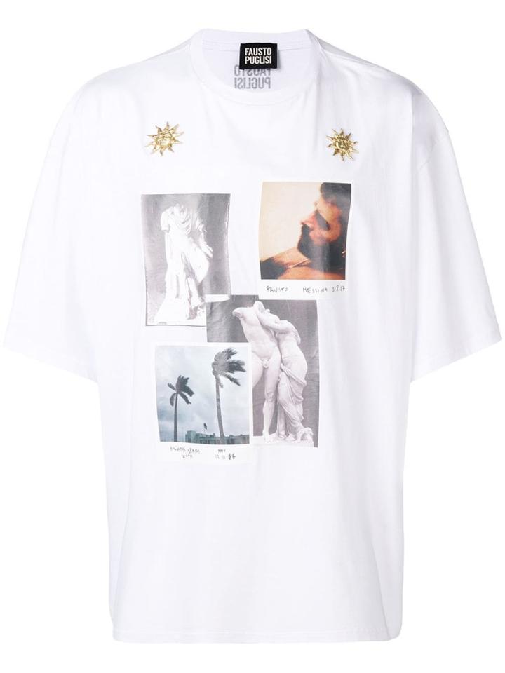 Fausto Puglisi Photo Print T-shirt - White