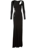 Philipp Plein Cut-out Evening Dress, Women's, Size: M, Black, Viscose/spandex/elastane/polyester