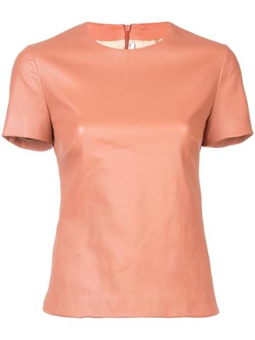 Rosetta Getty Fitted T-shirt Coral Leather Rosetta Getty - Nude &
