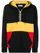 Palm Angels Colour-block Hooded Sweatshirt - Black