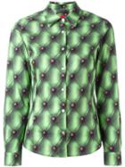 Ultràchic Printed Shirt, Women's, Size: 42, Green, Cotton/spandex/elastane