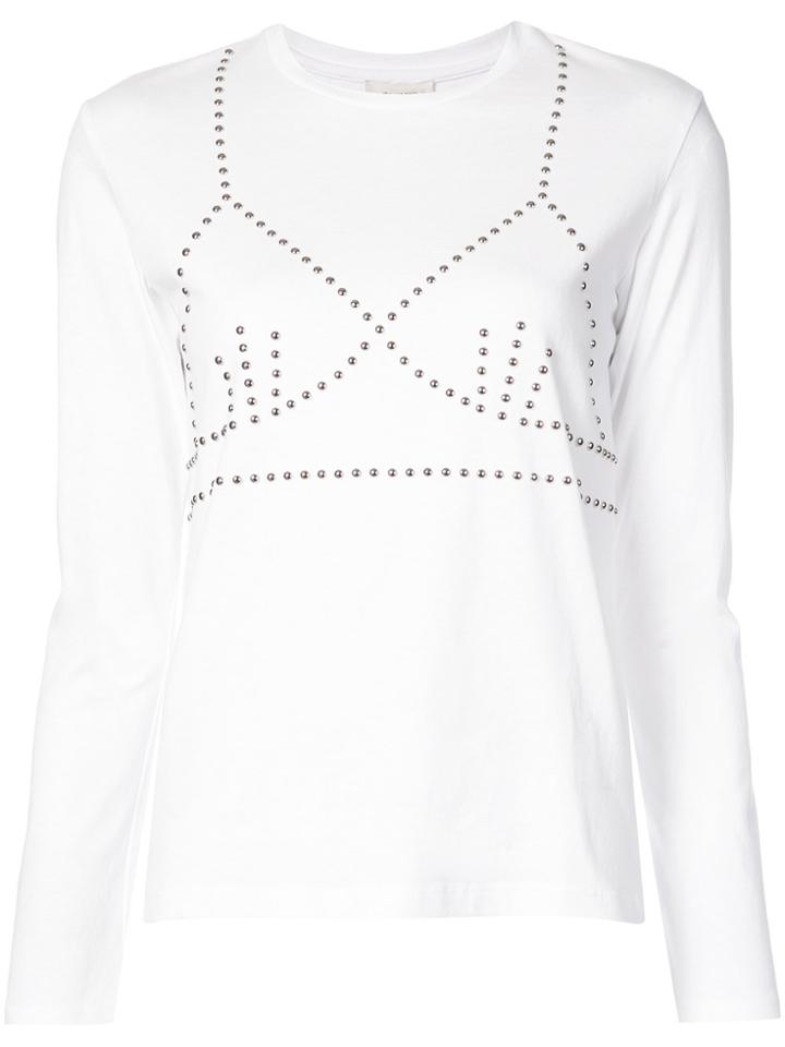 Isa Arfen Studded Bikini-effect Jumper - White
