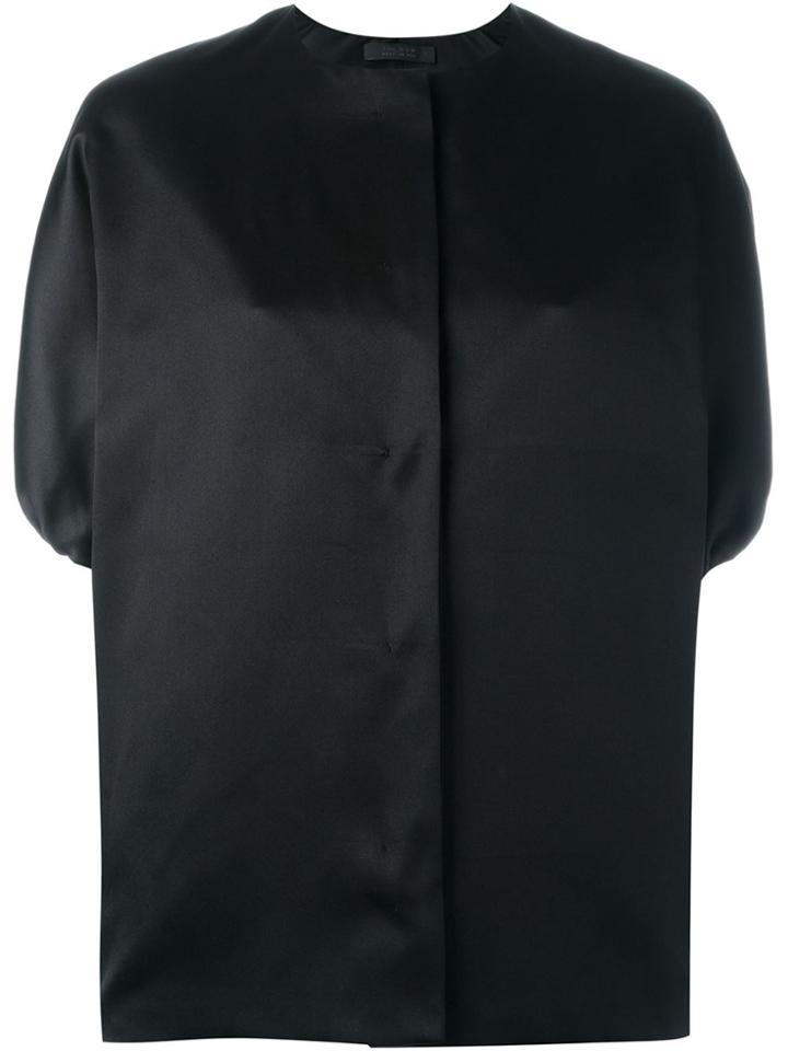 The Row Collarless Jacket - Black