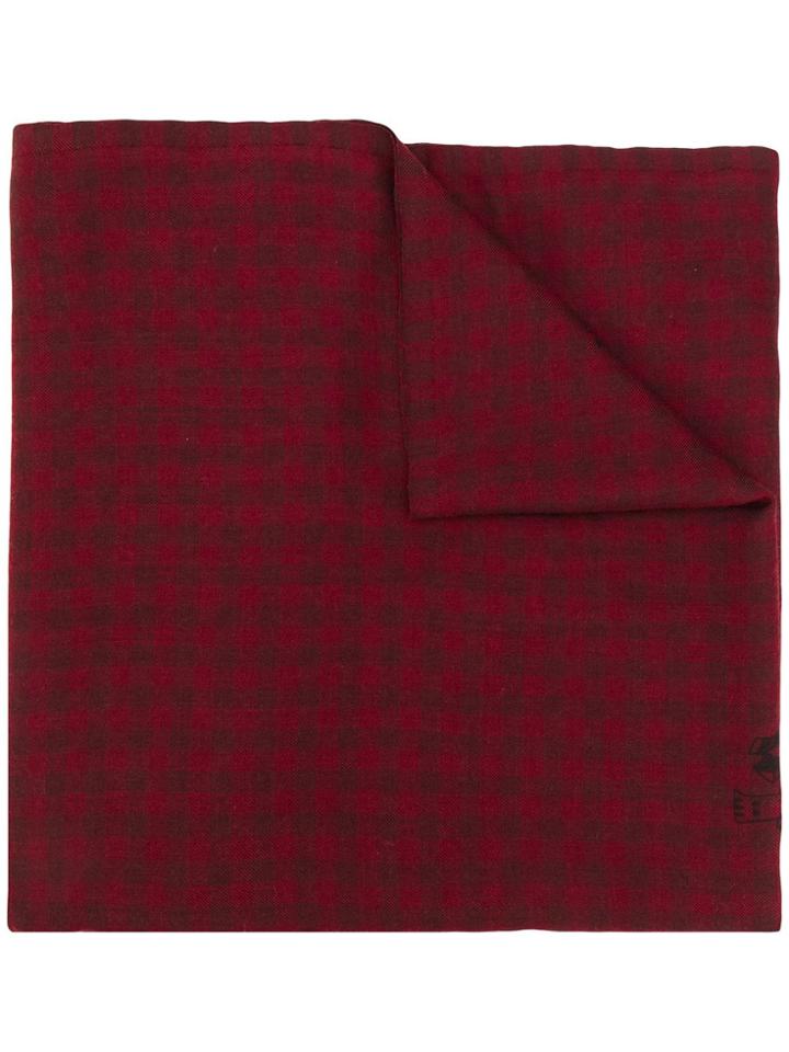 Etro Checked Scarf - Red