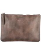 Orciani Zipped Clutch, Men's, Brown, Leather