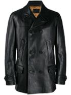 Prada Long Line Leather Jacket - Black
