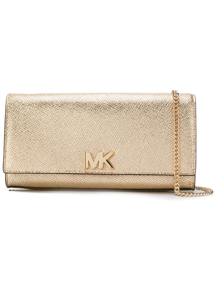 Michael Michael Kors Metallic Logo Clutch