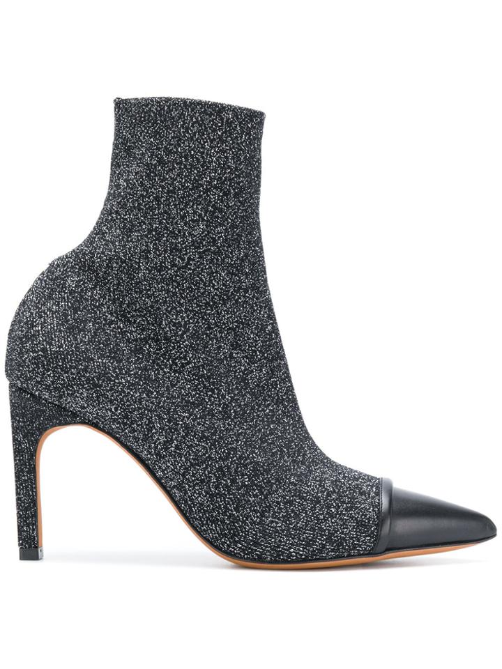 Givenchy Contrast Toe Cap Ankle Boots - Black
