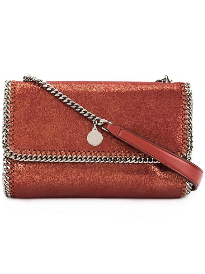 Stella Mccartney Falabella Shiny Dotted Chamois Crossbody Bag - Brown
