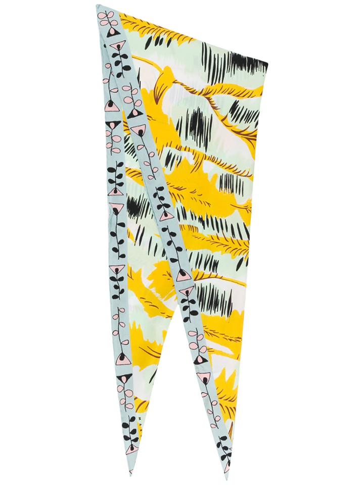 Marni Printed Neck Scarf - Yellow & Orange